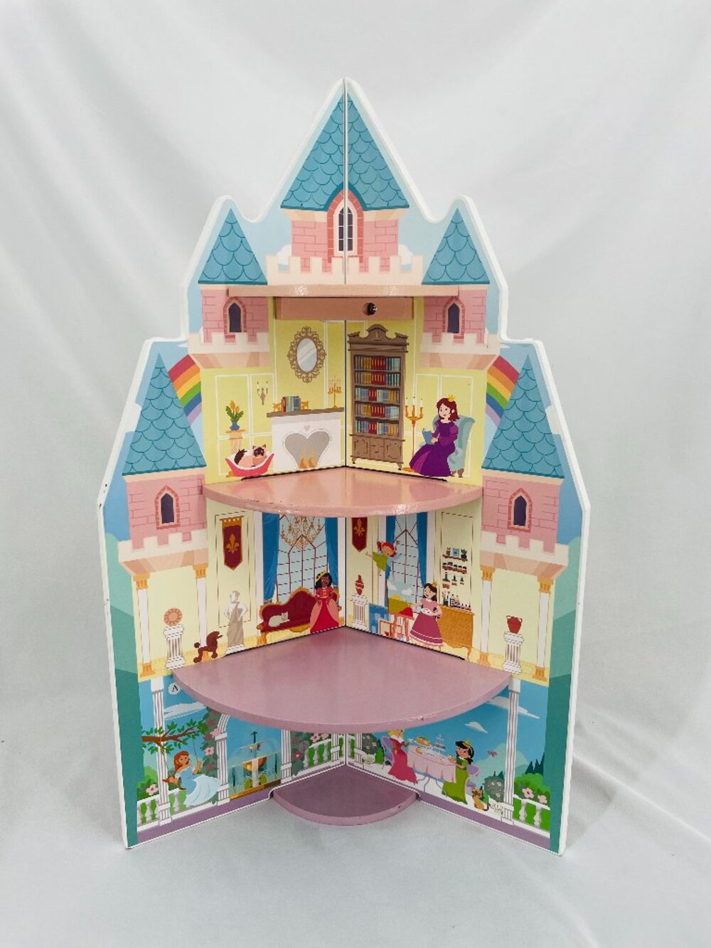 Sparks Create Wooden 3D Three - Level Playset House